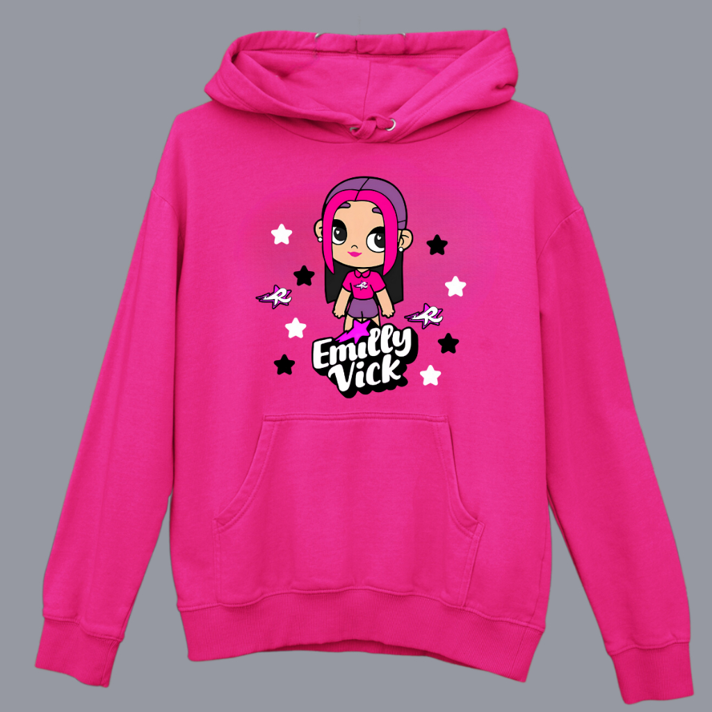 Blusa Moletom Infantil Flanelado Boneca Emily Vick Meninas Elementos Os Rosas