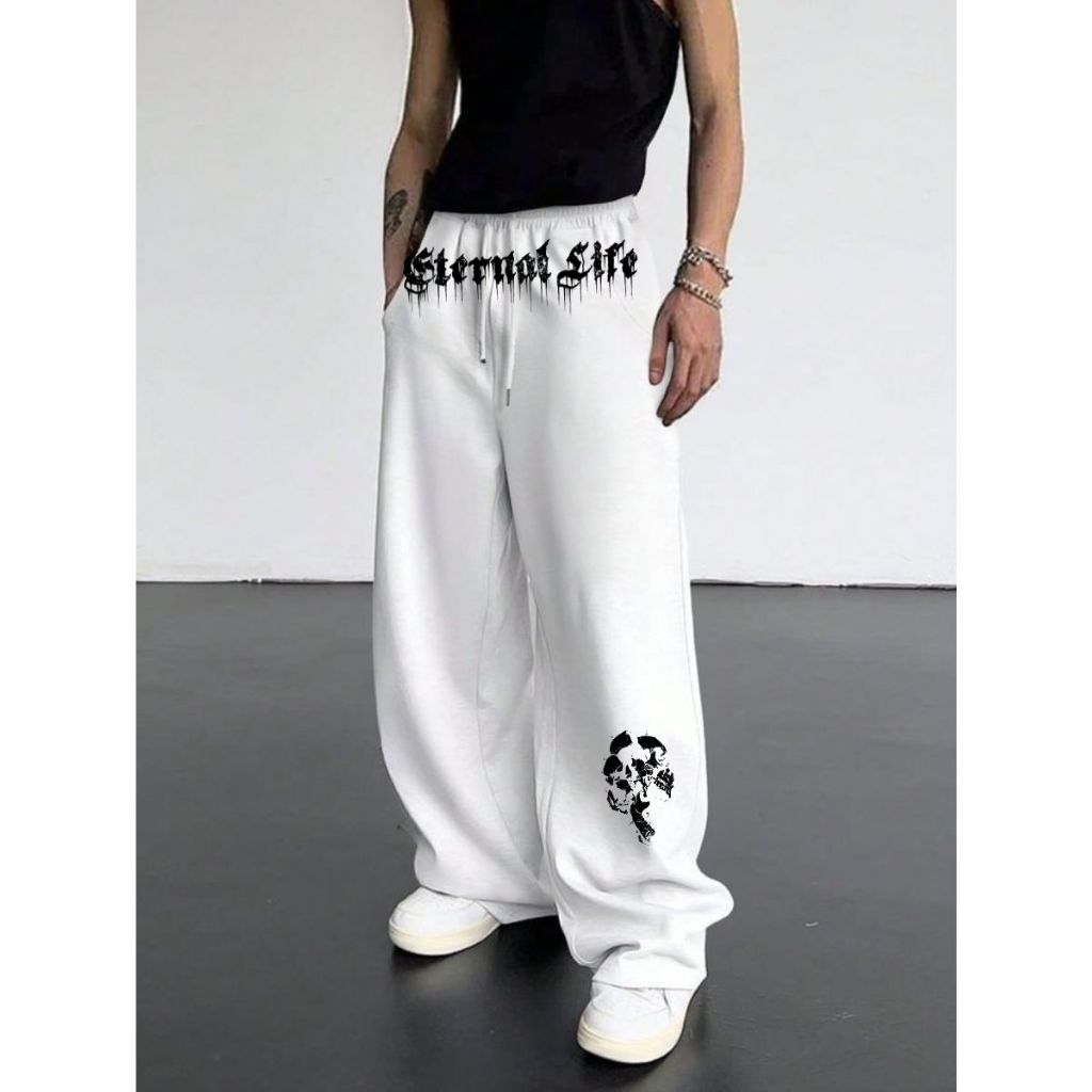 Calça Wide Leg Streetwear Moletom Treino Academia Tecido Confortável Bold Flow  Toque Macio Algodão
