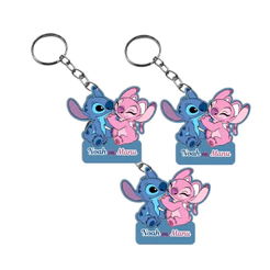 Chaveiro Personalizado Stitch e Angel em MDF