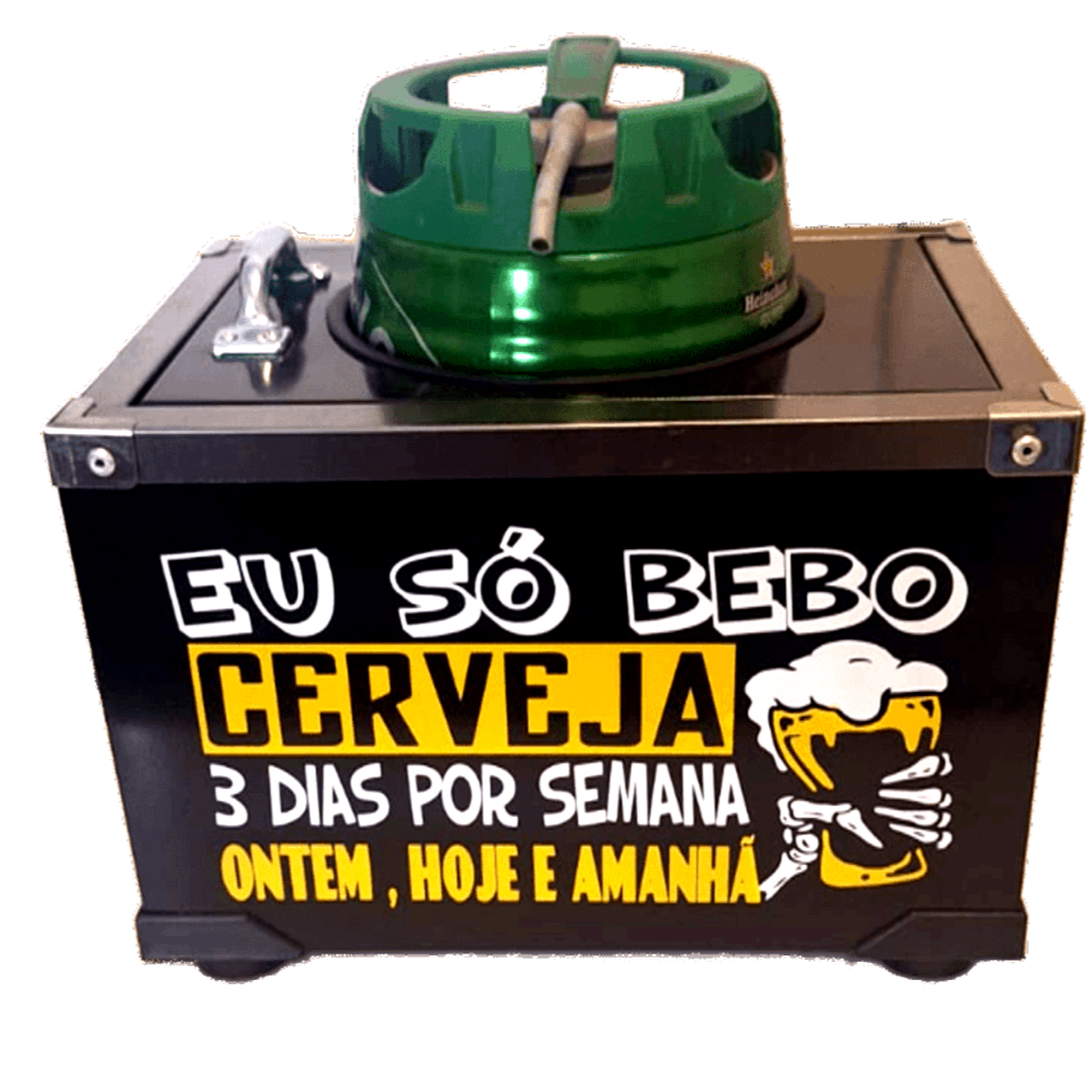 Caixa Térmica Metalica Para Barril De Chopp heineken 5 Litros / 12 Latas + Gelo coisas diferentes para casa