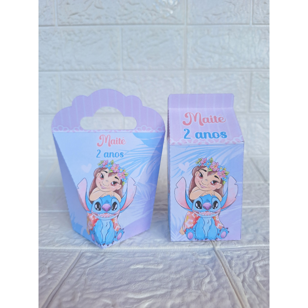 Caixinhas Personalizados Stitch e LILO (PEGUE E MONTE) / Kit Festa de Caixinhas Personalizadas / Lembrancinha e Mimos