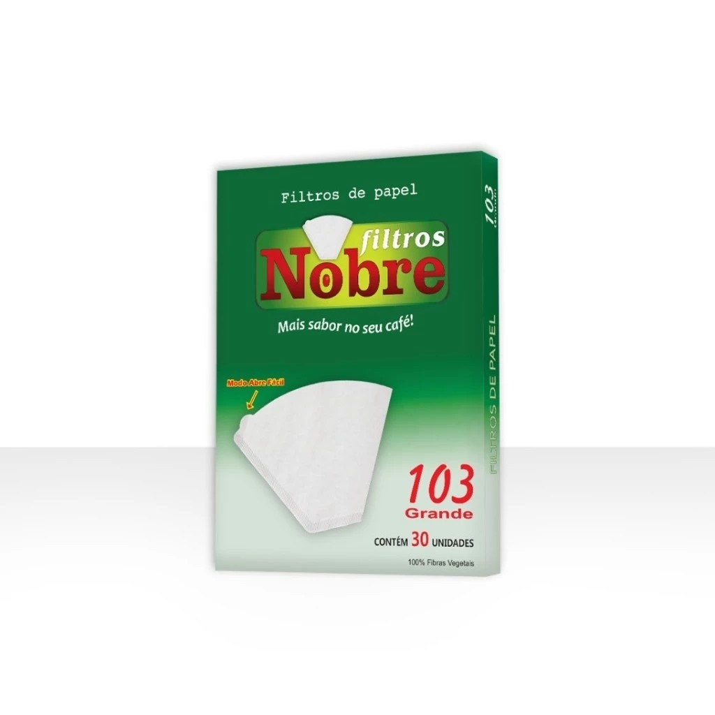 Filtro de Café Descartavel Grande Nobre - Filtro de Papel Nobre N103