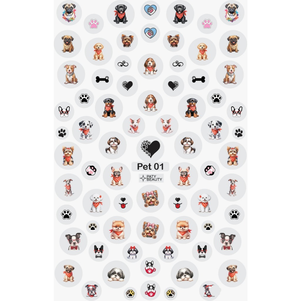 Adesivos De Unha Pet Dog Doguinho Nail Designer Manicure Nova Tecnologia Pelicula 3D Full HD