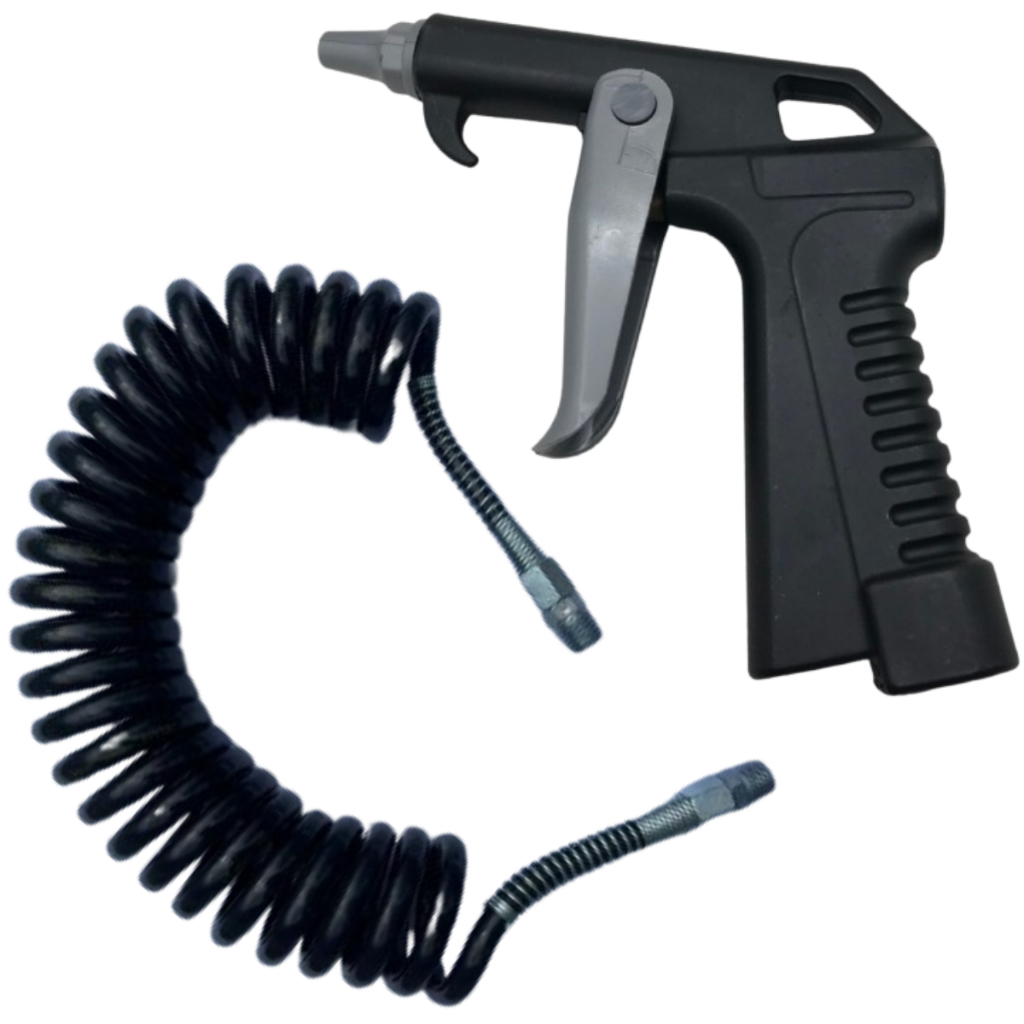 Kit Mangueira Espiral 5,0m C/Term Pistola Limpeza Com Ar Comprimido