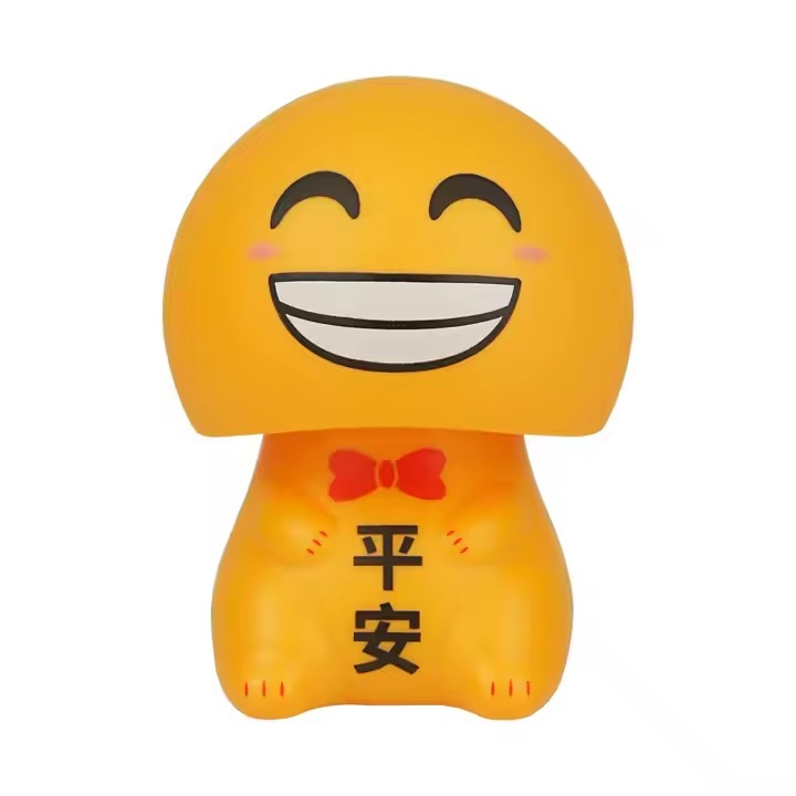 Boneco Sorridente de Cabeça Grande Movido a Energia solar Decorativo Criativo Para Mesa e Carro Sorte Riqueza em Oferta na Shopee