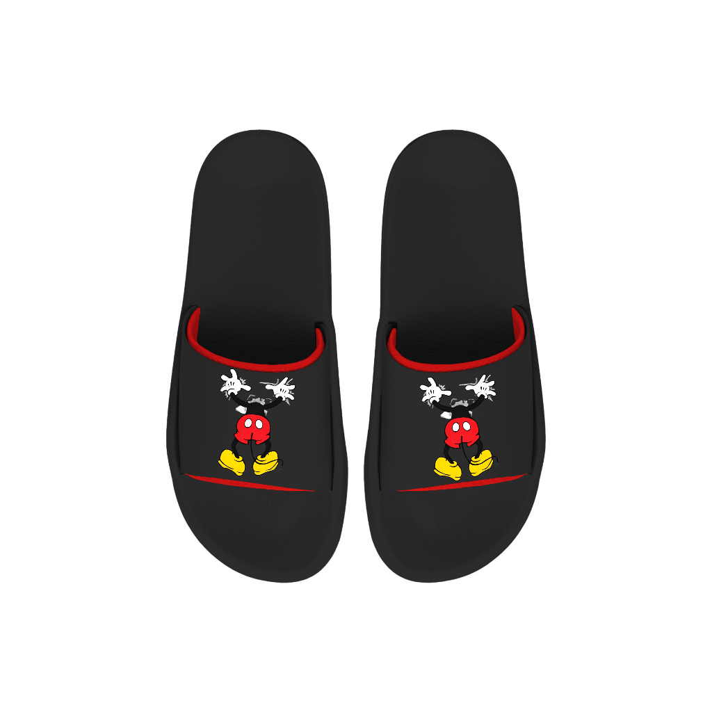 Chinelo Masculino Confortável Macio Confortável Exclusivo Solado Flexível personagem mickey 3D Estilo Street Slide