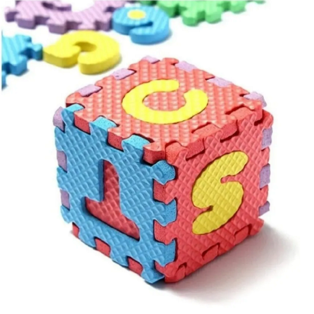 Kit com 2 conjuntos 36pcs alfabeto numerais crianças jogar tapete brinquedo educativo tapetes eva 5cm X 5cm tapetinho