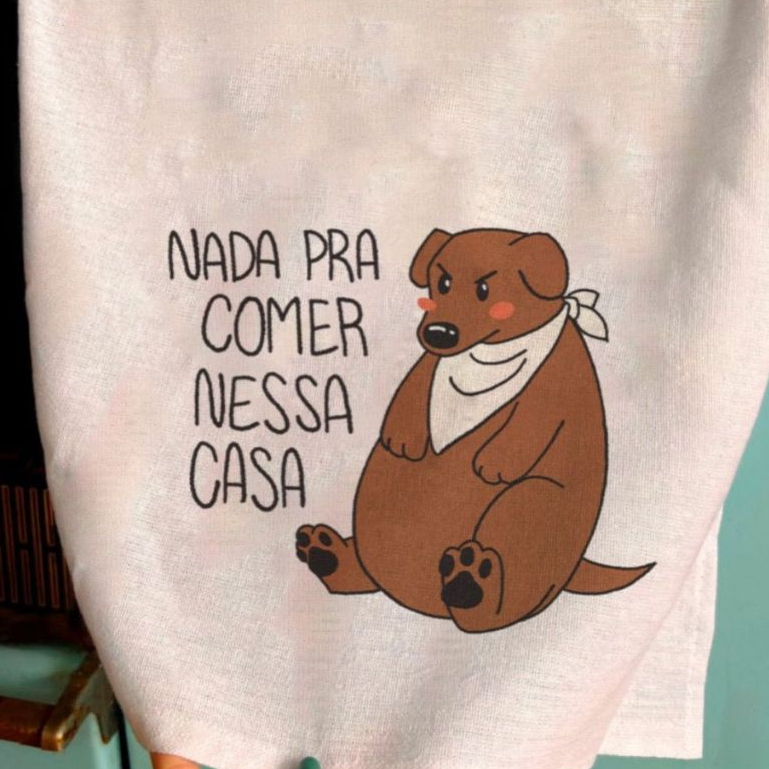 Toalha Cozinha Casa Nova Pano de Prato - Nada pra comer nessa casa em Oferta na Shopee