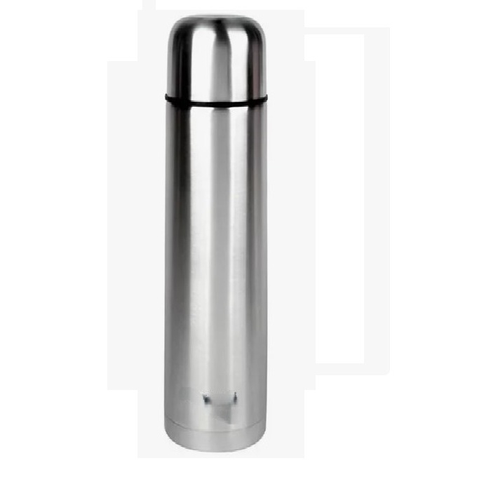 Garrafa Térmica Inox Com Termômetro 750ml Cor Garrafa Termômetro Cinza Café Quente Água Gelada