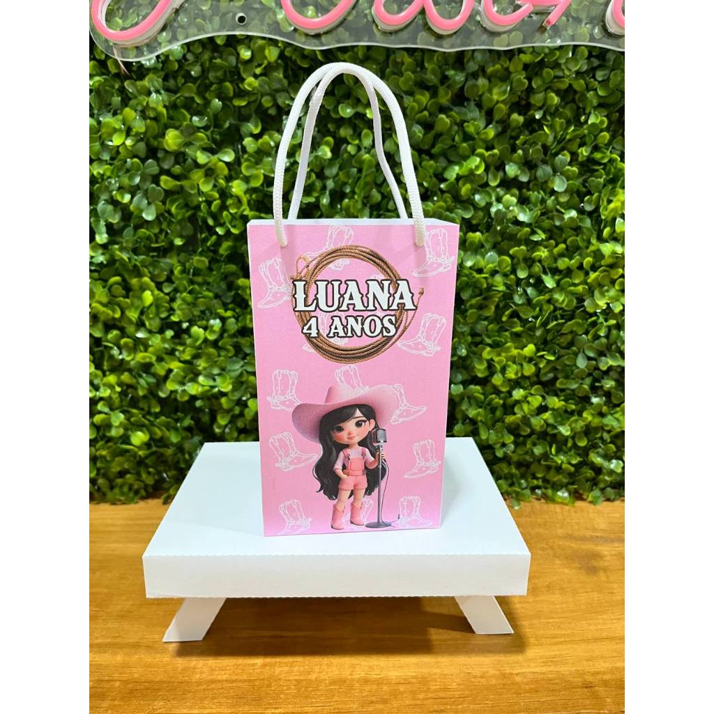 SACOLINHA PERSONALIZADA TEMA BOIADEIRA - PEGUE E MONTE - TAMANHO (P) - Lembrancinha - Aniversário