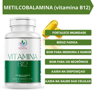 METILCOBALAMINA ORIGINAL VITAMINA B12 60 CAPSULAS GELATINOSAS CIONOCABALAMINA 350 MG NATURAL SISTEMA IMUNOLOGICO MEMORIA em Oferta na Shopee