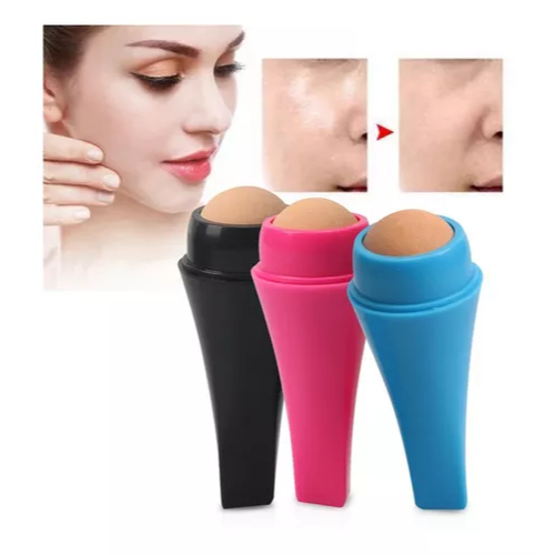 Kit 1 e 3 Rolo Facial Pedra Vulcânica Para Oleosidade Facial Absorção em Oferta na Shopee