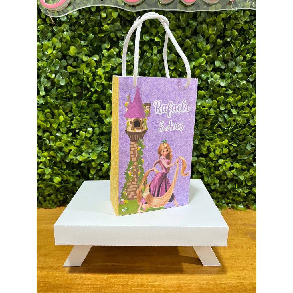 SACOLINHA PERSONALIZADA RAPUNZEL - PEGUE E MONTE - TAMANHO (P) - Lembrancinha - Aniversário