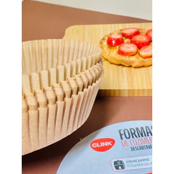 KIT 50PCS FORMAS REDONDA FRITADEIRA ELÉTRICA PAPEL DESCARTAVEL 16CM X 16 X 4,25