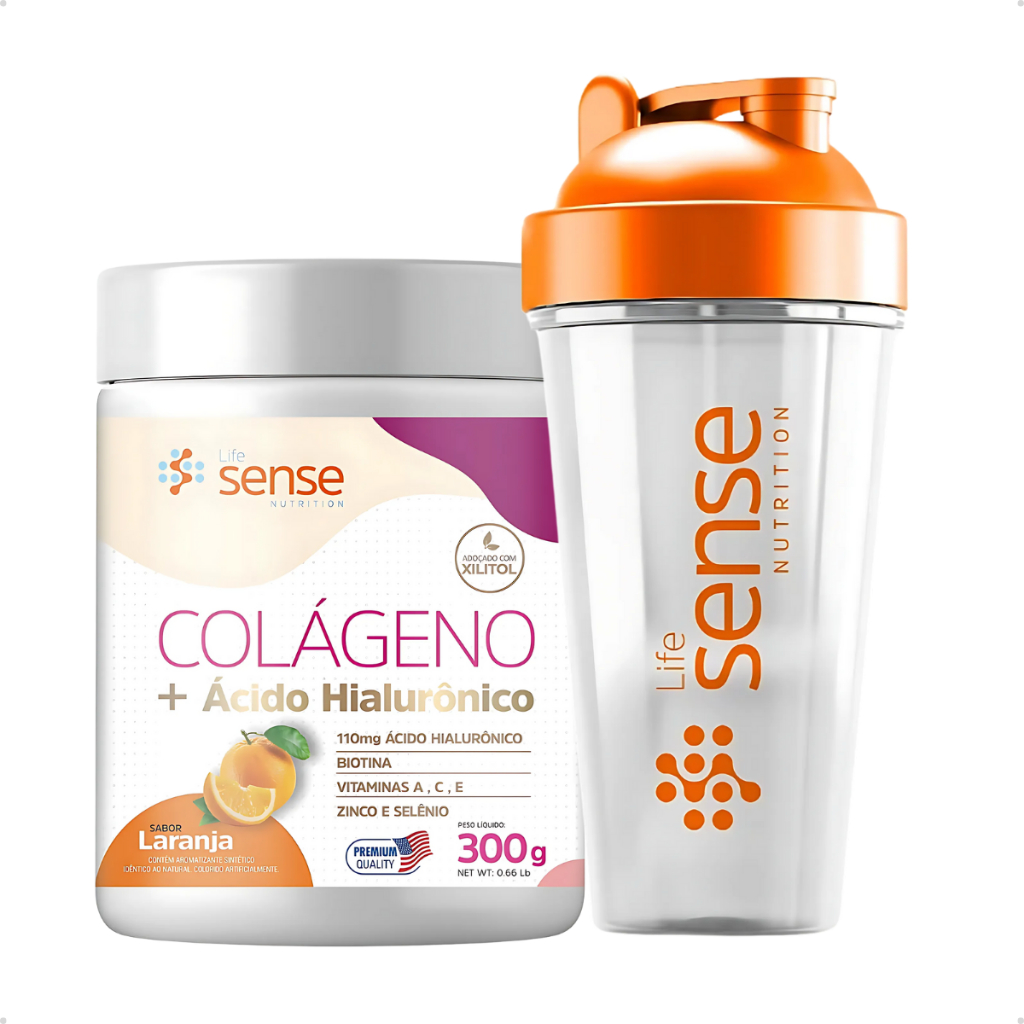 Colágeno com Ácido Hialurônico Drink - 300g + Coqueteleira - Life Sense Nutrition em Oferta na Shopee
