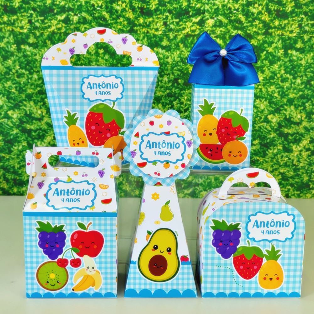 Kit Festa Frutinhas - Frutas - Personalizado - Lembrancinhas - Aniversário Infantil / PEGUE E MONTE