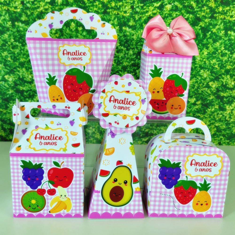 Kit Festa Frutinhas | Frutas | Aniversário Infantil | Lembrancinhas Personalizados - Pegue e Monte