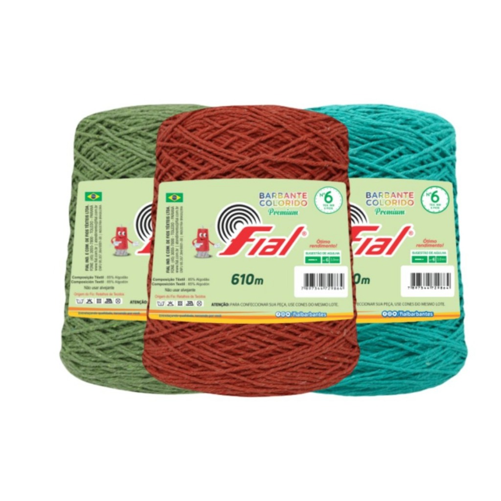 Barbante Fial Nº6 Premium 610 Metros em Oferta na Shopee