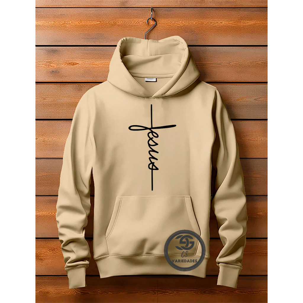 Blusa de Moletom Jesus Unissex Frio Fé Inverno Religioso Gospel Estampa cristã Envio Rápido — imagem 1
