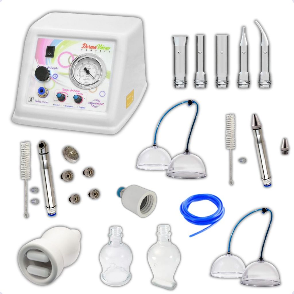 Aparelho Vacuoterapia Modo Pulsado Pump Up 19cm e 16cm Peeling de Diamante Anvisa Endermo
