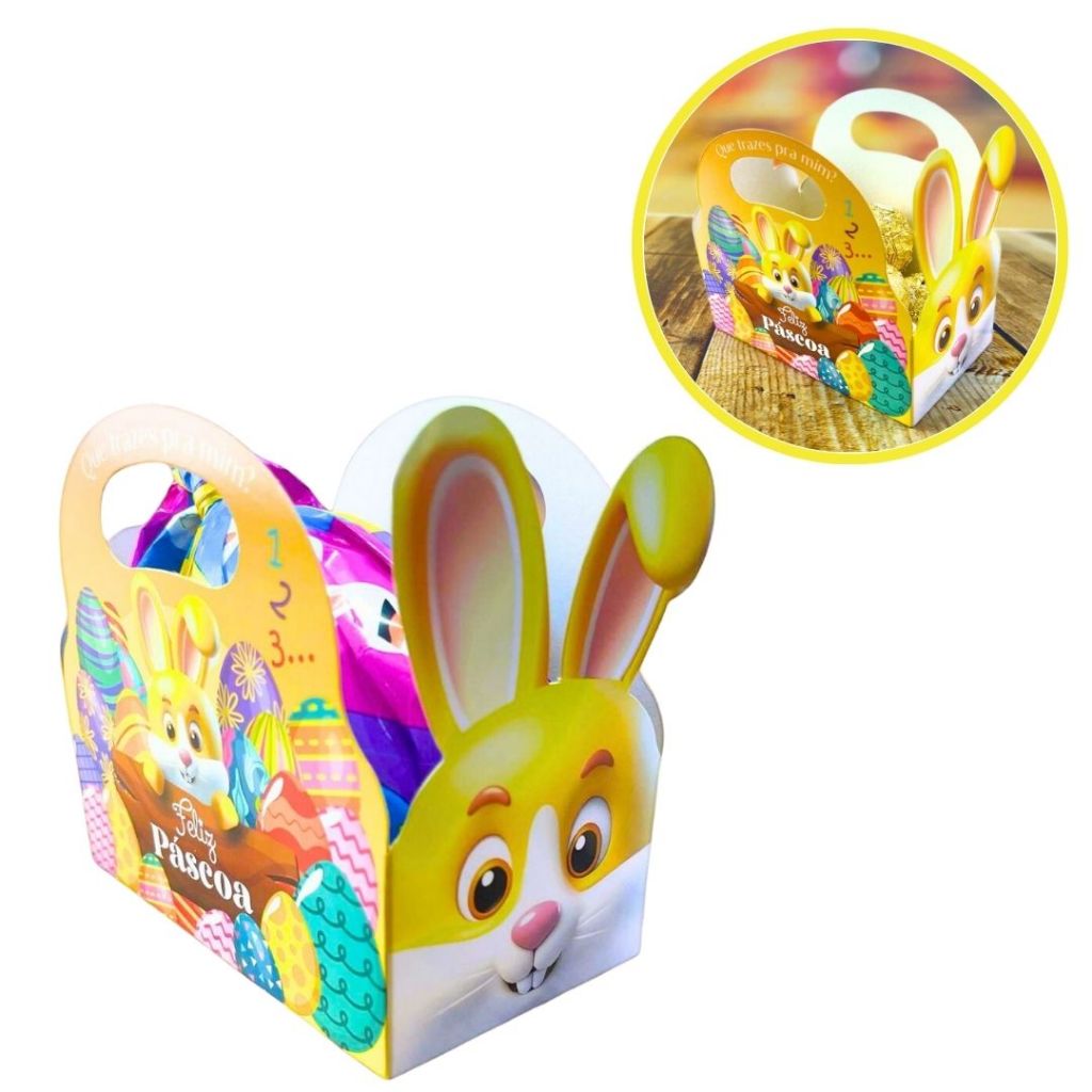 10~40 CESTA COELHO CAIXA LEMBRANCINHA PÁSCOA P 12X7X11 CM JR PS305 em Oferta na Shopee