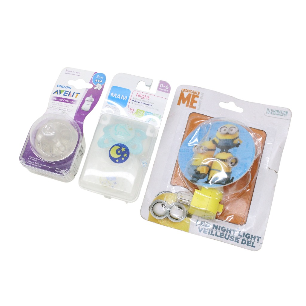 Kit Infantil Chupetas Bicos de Mamadeira e Lampada Noturna LEIA A DESCRIÇÃO