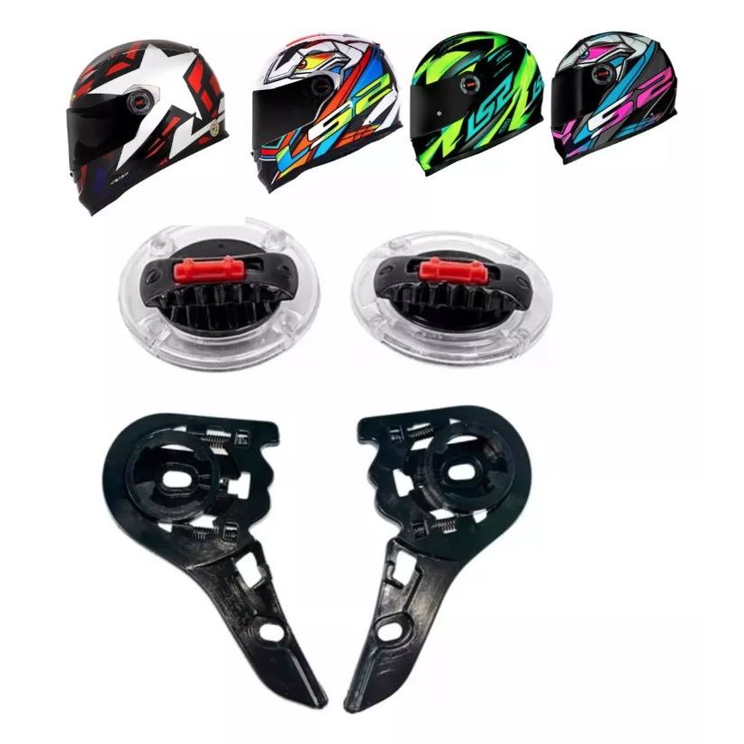 Reparo Kit Suporte Vision Viseira Capacete Ls2 Ff358 fw3 gt gtn gtx BOTÃO TRANSPARENTE OU PRETO em Oferta na Shopee