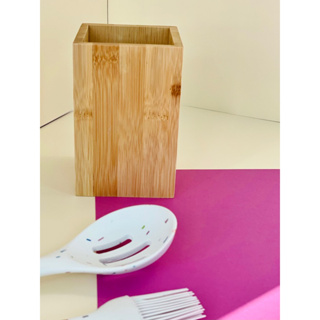 Organizador multiuso em Bambu talheres escritório organização em Oferta na Shopee