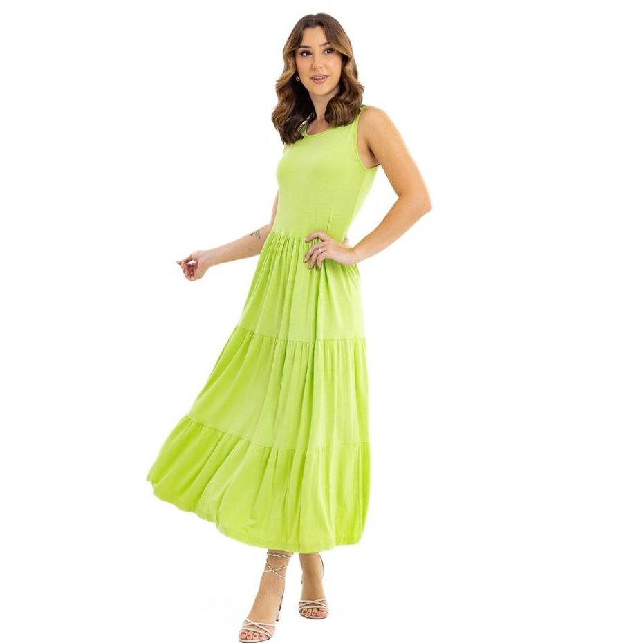 Vestido 3 Marias Longo de Viscolycra Adulto Feminino em Oferta na Shopee