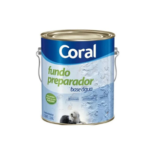 Fundo Preparador De Parede 3,6 Litros Base Água - Coral em Oferta na Shopee