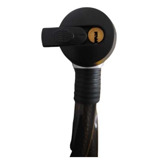 TRAVA CADEADO CABO DE AÇO PRETO LARGURA 24MM — imagem 2 de 2