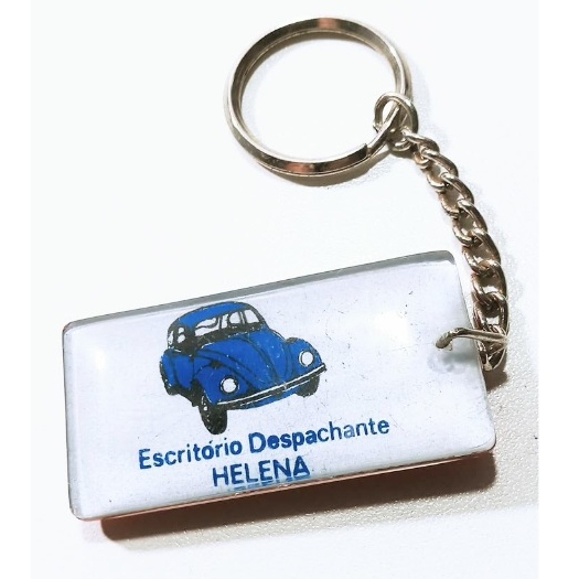 Chaveiro antigo Fusca azul Despachante Helena Santo Antonio da Patrulha