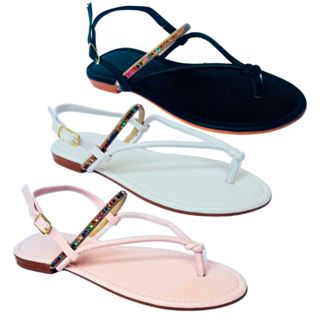 SANDÁLIA FEMININA RASTEIRA COLORIDA RASTEIRINHA em Oferta na Shopee