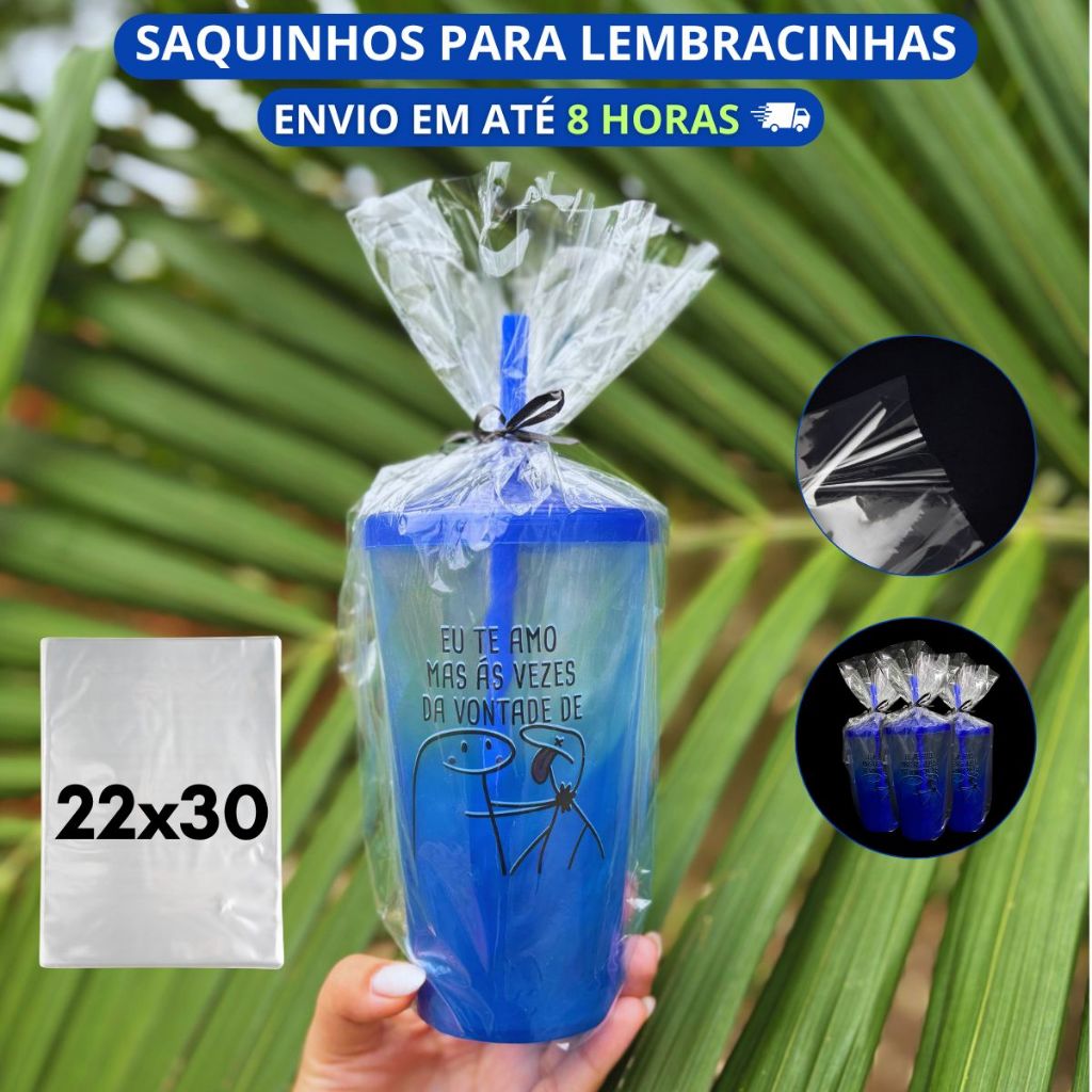 Saquinhos Para Lembrancinhas Transparente Pp 22x30 Saco Plástico 50/100/200/300 Un em Oferta na Shopee