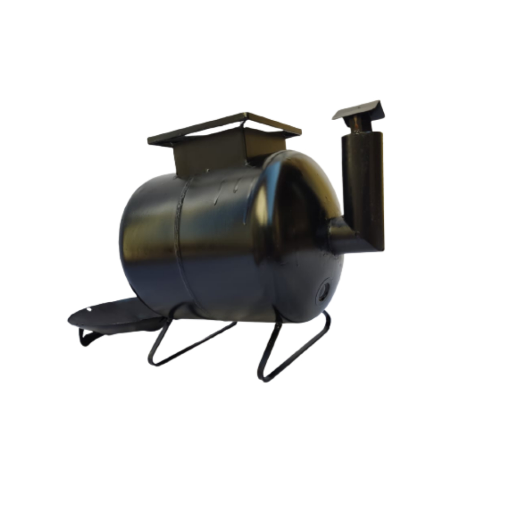 Fogão a Lenha Portátil 1 Boca Multiuso + Pés + Chaminé
