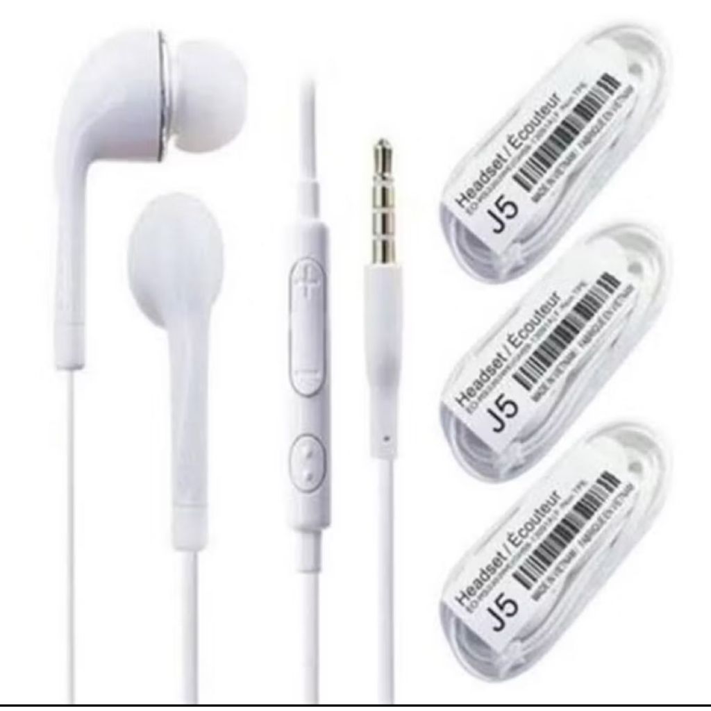 100 pçs j5 3.5mm com fio  fone de ouvido com microfone