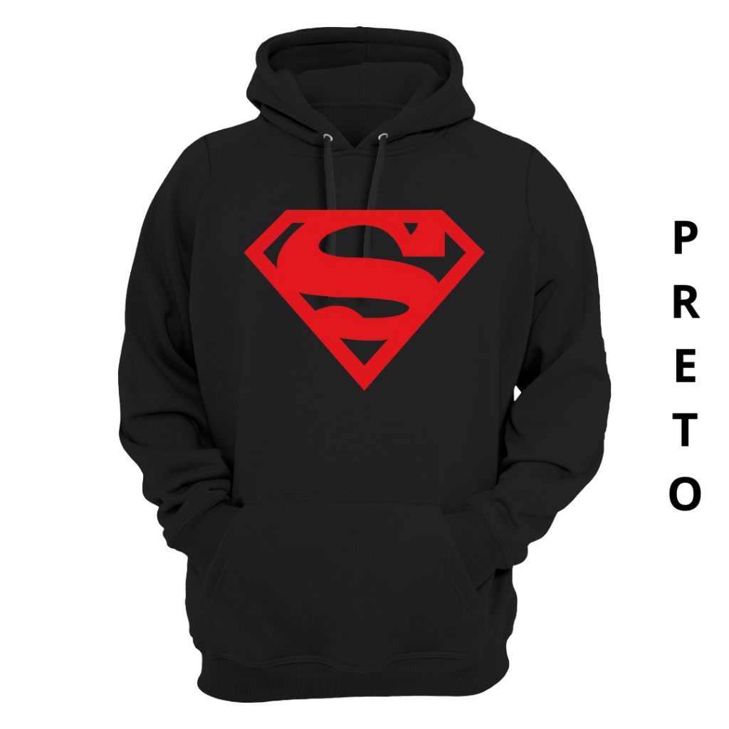 Moleton Estampada Superman Vermelho Blusa De Frio Envio Imediato
