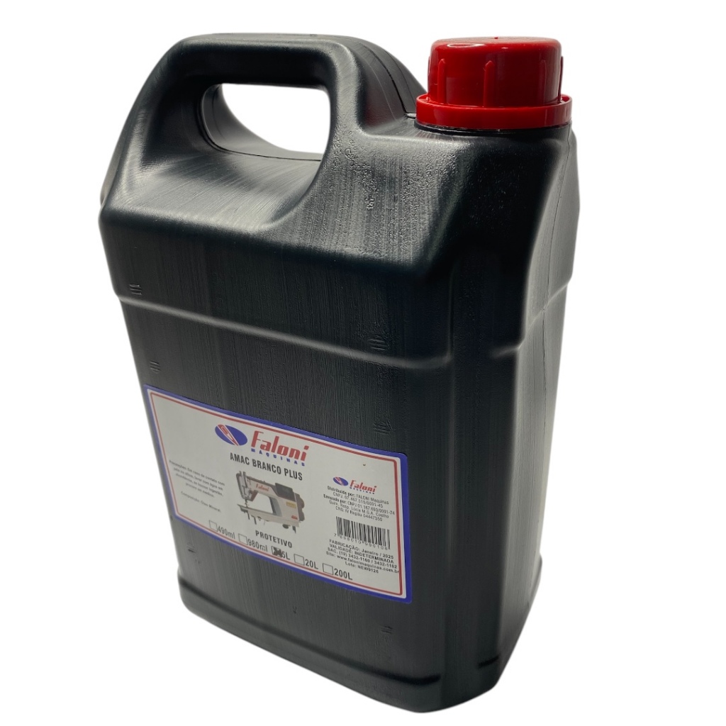 5 Litros de Óleo Máquina Costura Industrial Branco