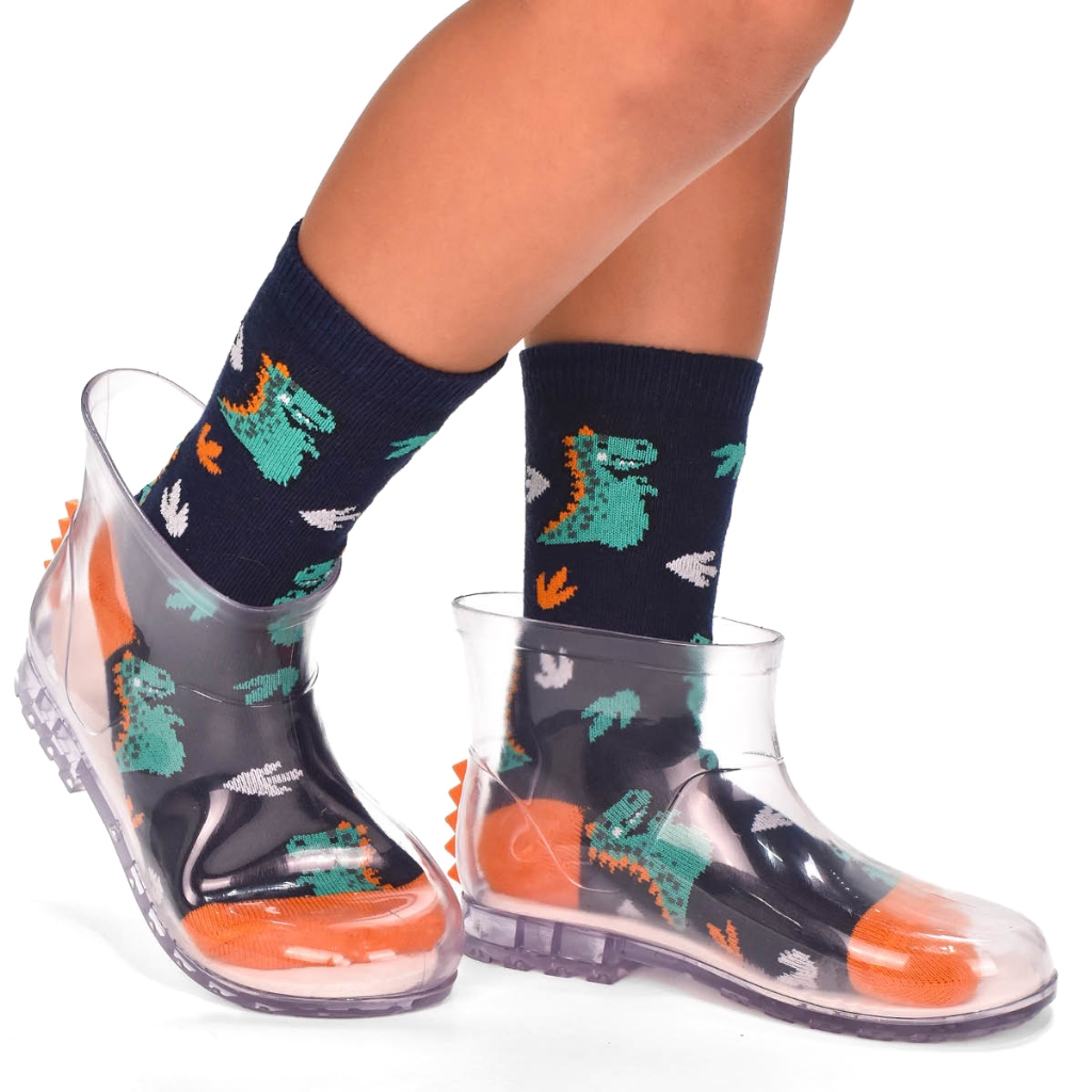 Galocha Bota Infantil Masculino Botinha de Chuva Menino Confortável e Macia