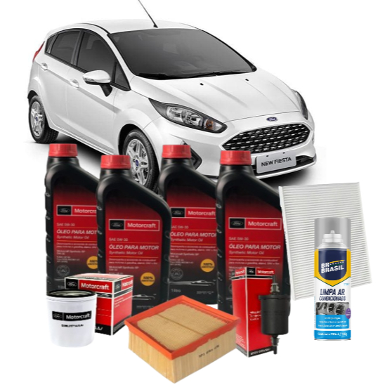 Kit Revisão Ford New fiesta 1.6 5w30 FORD Motorcraft 100% Sintetico Original+Todos os Filtros em Oferta na Shopee