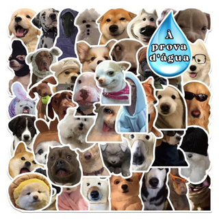 Cachorros Meme adesivos impermeável 25/50 unidades stickers em Oferta na Shopee