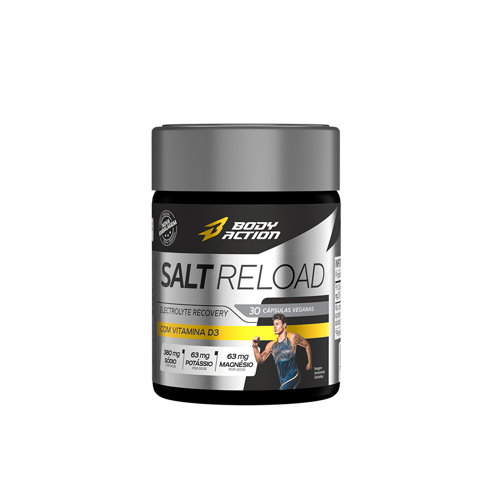 Salt Reload Cápsulas De Sal 30 Dias Resistência Bodyaction