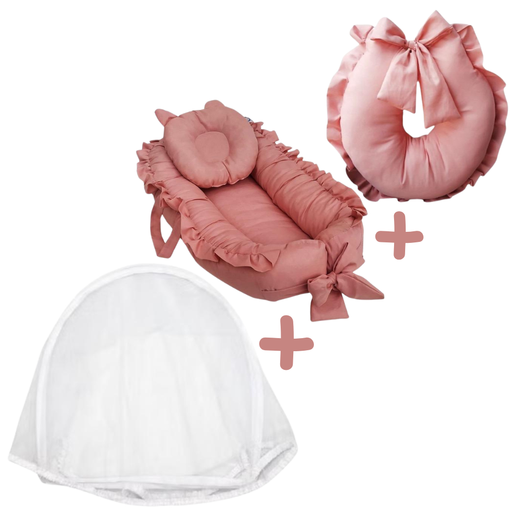 Kit Ninho com Mosquiteiro e Almofada de Amamentação em Oferta na Shopee