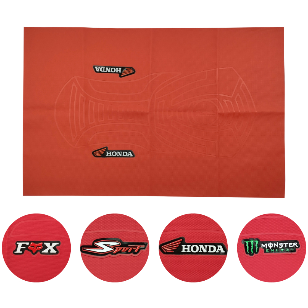 Capa Do Banco Emborrachada 3D Vermelha Honda Cbx 200 Strada / Cg 125/150/160 / Turuna / Xl 250 / Xlx 250 / Bros
