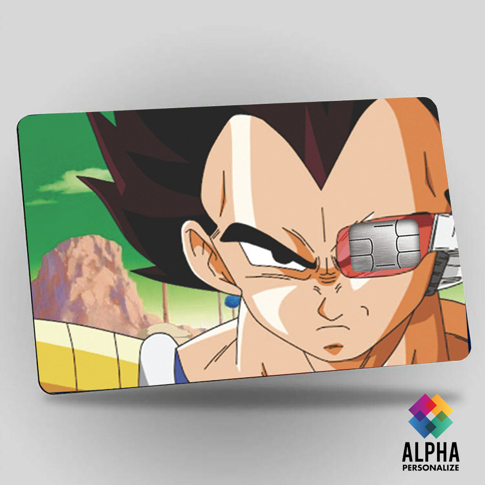 Adesivo para Cartão de Credito Vegeta Scouter Lançamento Dragon Ball Z em Oferta na Shopee