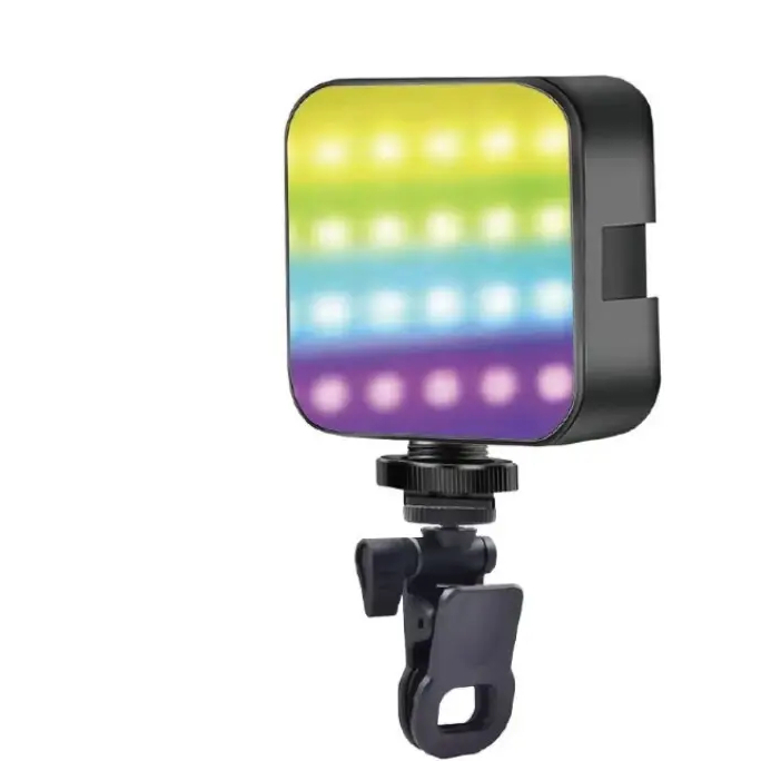 Mini Luz De Vídeo Led Rgb Com Suporte Para Celular 5600k Recarrega LAY-83