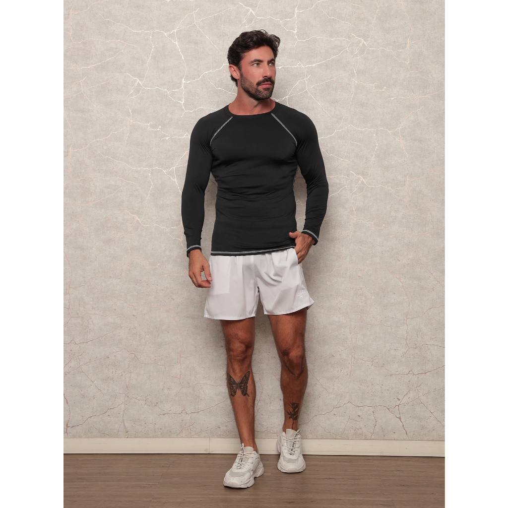 Blusa Manga Longa Térmica Masculina Proteção Uv 50 Compressão Rashguard