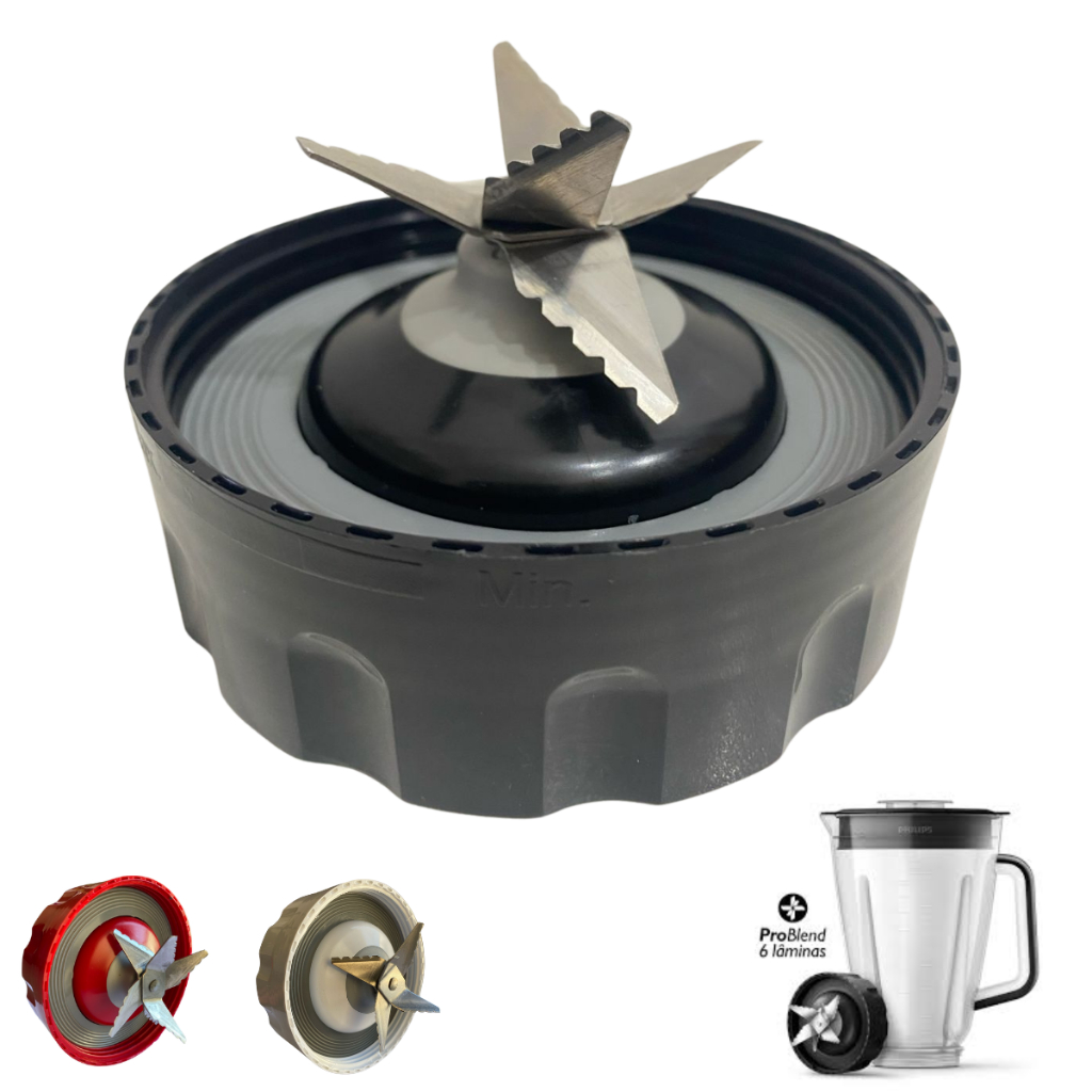 Lâmina Faca de Reposição Original Para Copo Liquidificador Philips Walita RI2240 RI2242 RI2244  Base
