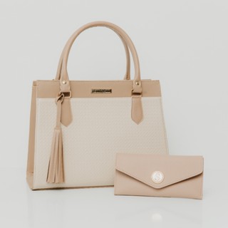Bolsa feminina grande transversal tiracolo tote kit carteira porta moedas porta cartão