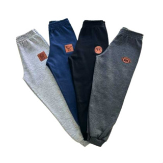Calça moletom infantil flanelada com detalhe em courinho 1 ao 10 em Oferta na Shopee